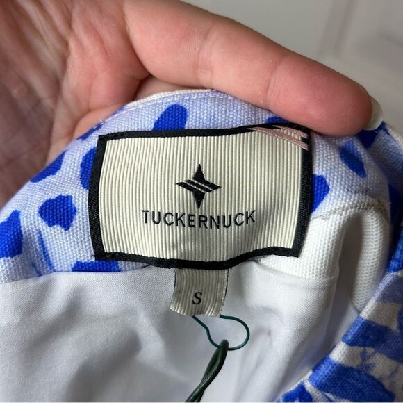 BNWT Tuckernuck X LouLou Baker White Blue Painted Safari Willa Midi Skirt Sz S - Picture 10 of 14